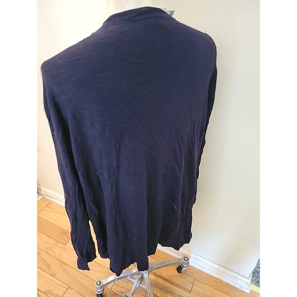 Tribekka 44 Draped Open Front Cardigan sweater black size 3x - Picture 5 of 8